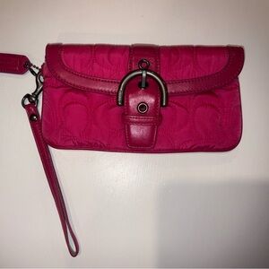 Coach Hot Pink Clutch Small